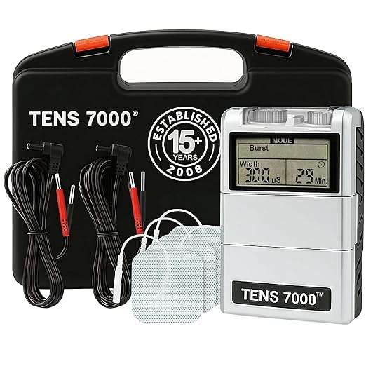 TENS 7000 Digital TENS Unit with Accessories - Muscle Stimulator Machine for Back Pain Relief, Sciatica, Neck, Nerve, Shou...