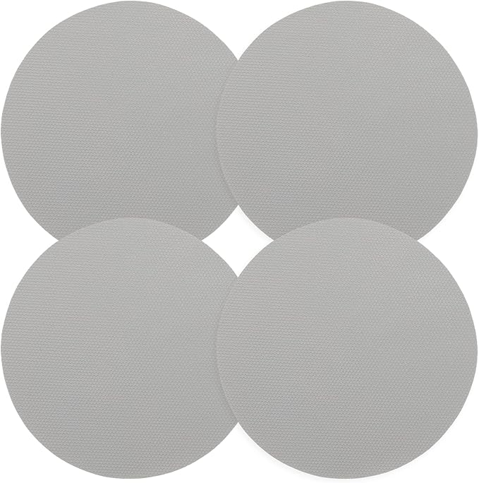 uxcell 4pcs Silicone Jar Opener Pads, 12.5cm/5" Texture Can Opener Multipurpose Round Bottle Lid Opener Non-Slip Coasters for Weak Hands Seniors Children, Gray