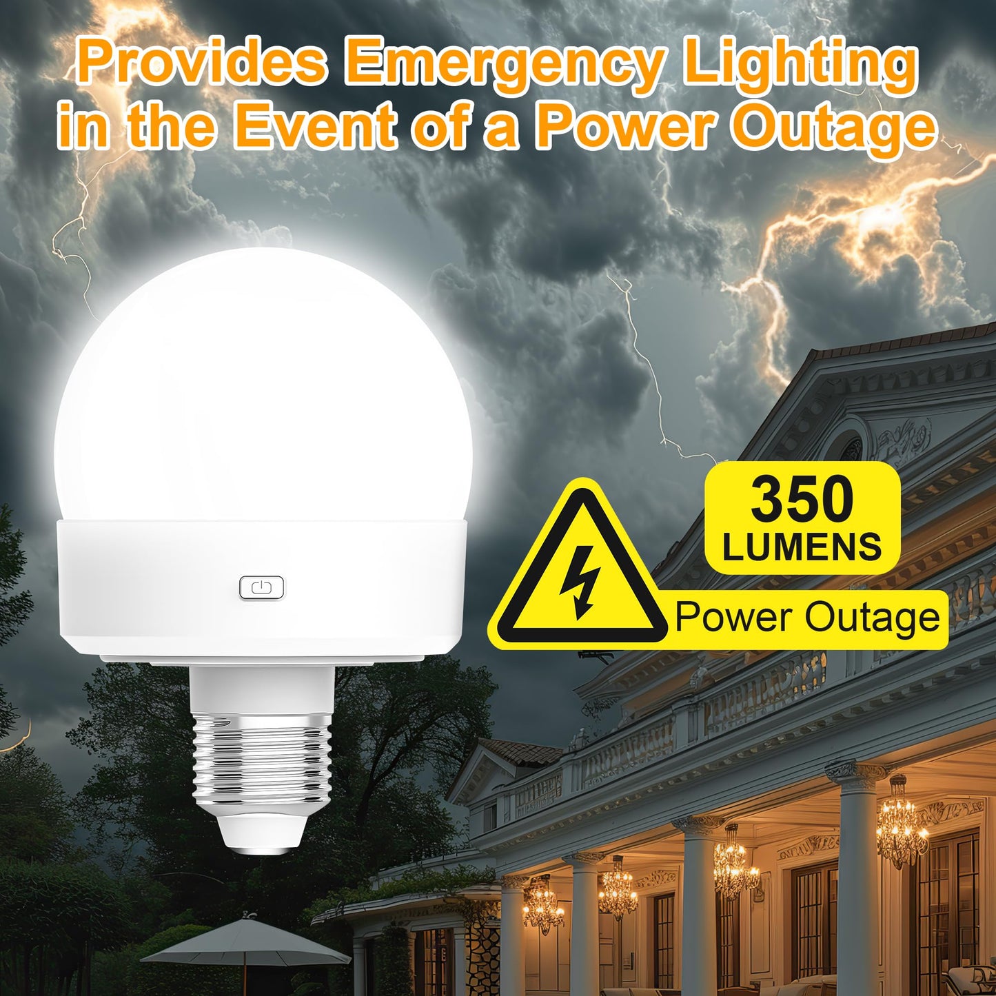 Rechargeable Battery Operated Light Bulbs, E26 Screw in (Magnetic Detachable) Light Bulb for Lamps with Remote Control Dimmable＆Timer, Wireless Puck Emergency Lamp for Non-Hardwired Wall Sconce