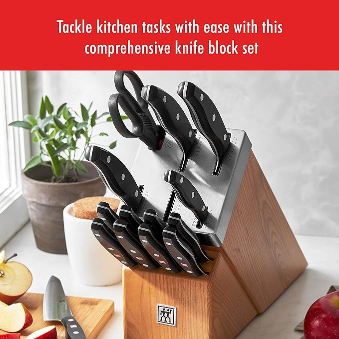 ZWILLING TWIN Signature 15-pc Self-Sharpening Knife Block Set - Natural