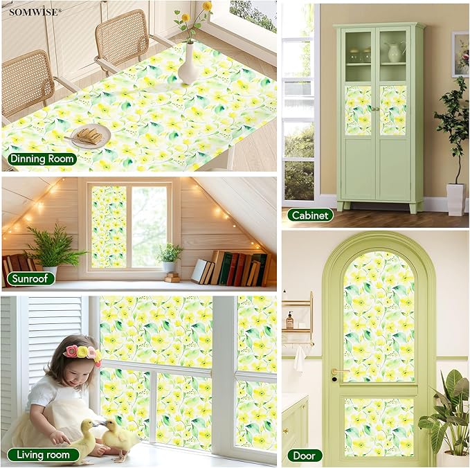 Frosted Glass Window Frosting Film Window Privacy Film One Way Privacy Windows Clings Static Cling Home Room Bathroom Spring Decor Car Decorations Tint Door Cover Renter Friendly Stickers