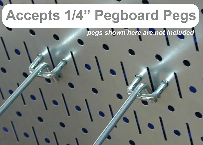 Wall Control Pegboard Organizer 4 ft. Metal Pegboard Standard Tool Storage Kit with Galvanized Toolboard and Blue Accessories