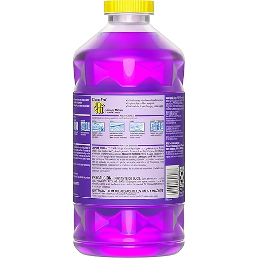 Pine-Sol Multi Surface Cleaner, Multipurpose Concentrated Formula Makes 80 Gal Cleaning Solution, Non Sticky Formula, Lavender Clean, 80 Fl Oz, Value Pack of 3
