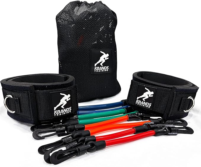 Kbands | Speed and Strength Leg Resistance Bands | Includes Speed 101 and Agility FX Digital Training Programs - Sizes for...