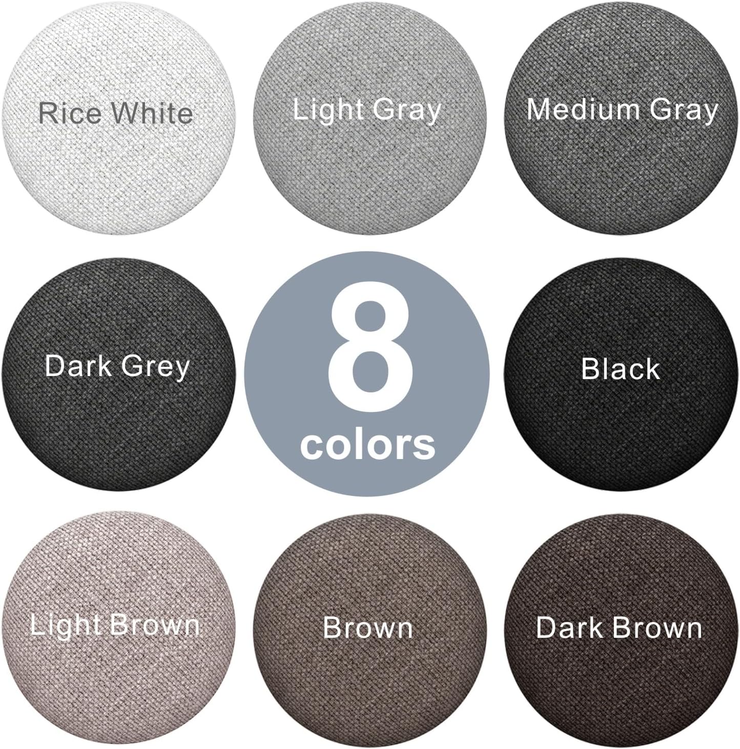 Linen Fabric-Covered Twist Pins - 8 Colors Upholstery Pins & Bed Skirt Pins -Used to Secure Sofa Cushion, Armrest Covers, Furniture & Bed Skir(12, Dark Gray)