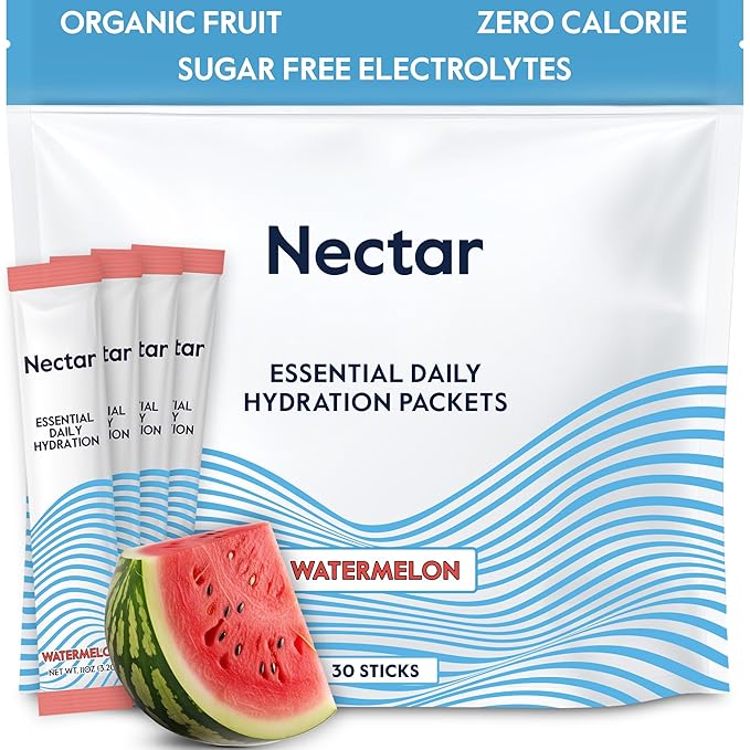 Nectar Hydration Packets - Electrolytes Powder Packets - No Sugar or Calories - Organic Fruit Liquid Daily IV Electrolytes...