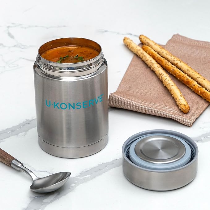U Konserve Stainless Steel Insulated Food Jar – Vacuum Sealed Thermos for Hot and Cold Food – Wide Mouth - Leak-Proof Container – BPA Free – 18 Ounce