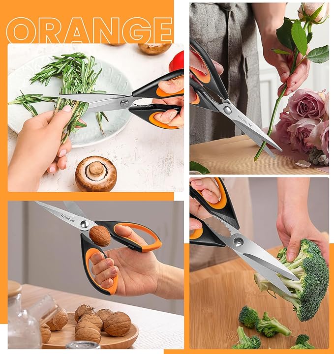 Astercook Kitchen Scissors All Purpose Heavy Duty,3 Pack Kitchen Shears Set,Stainless Steel Kitchen Gadgets for Cutting Food,Poultry,Meat,Vegetable,Herb Dishwasher Safe Utility Tools Home Gift