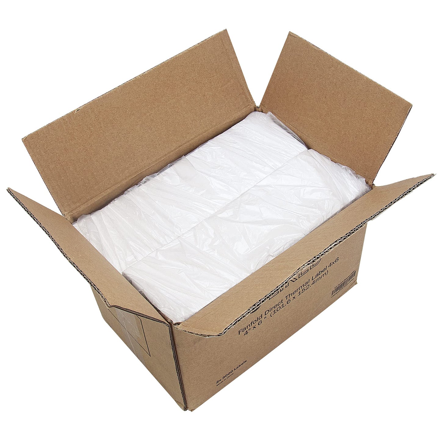 L LIKED 6000 4x6 Thermal Shipping Labels Fanfold, Direct Thermal Printer Labels Compatible with Zebra Rollo - Perforated Strong Adhesive
