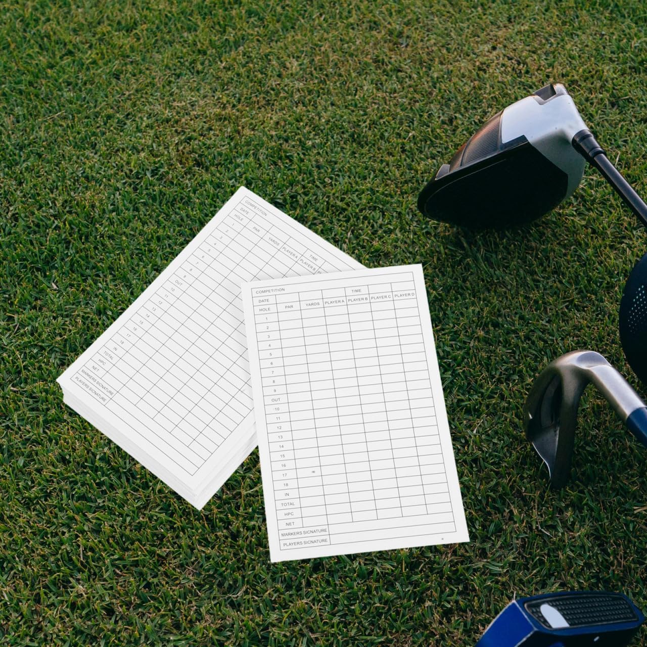 Baluue 30 Sheet Golf Scorecard, Coated Paper Scorecards, Essential Golf Scorekeeping Tools, Score Keeper Card Scorekeeper Accessory Tools