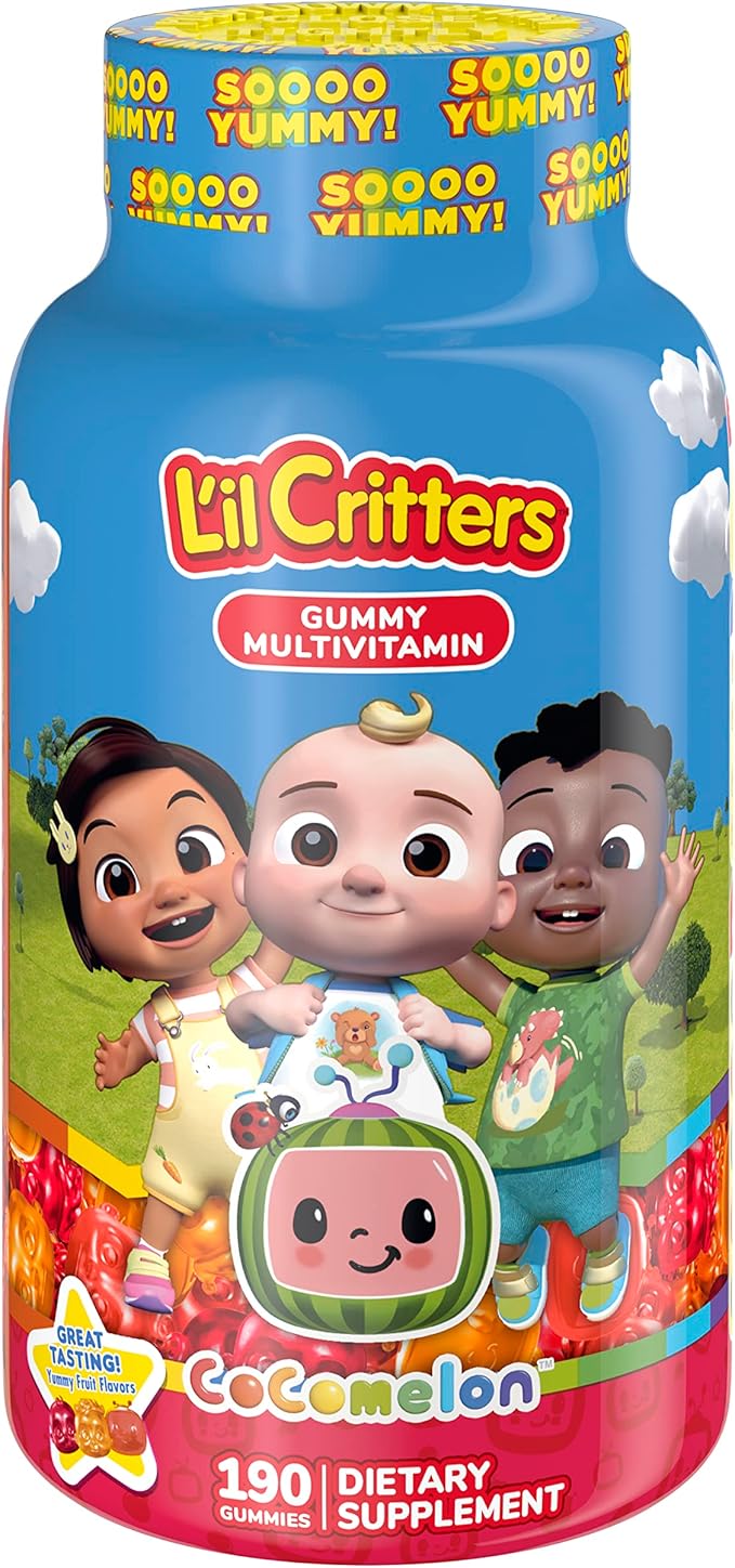 L'il Critters CoComelon Daily Gummy Multivitamin for Kids, 190 Gummies and Paw Patrol Gummy Vites Daily Multivitamin for Kids, Vitamin C, D3, 60 Gummies Bundle