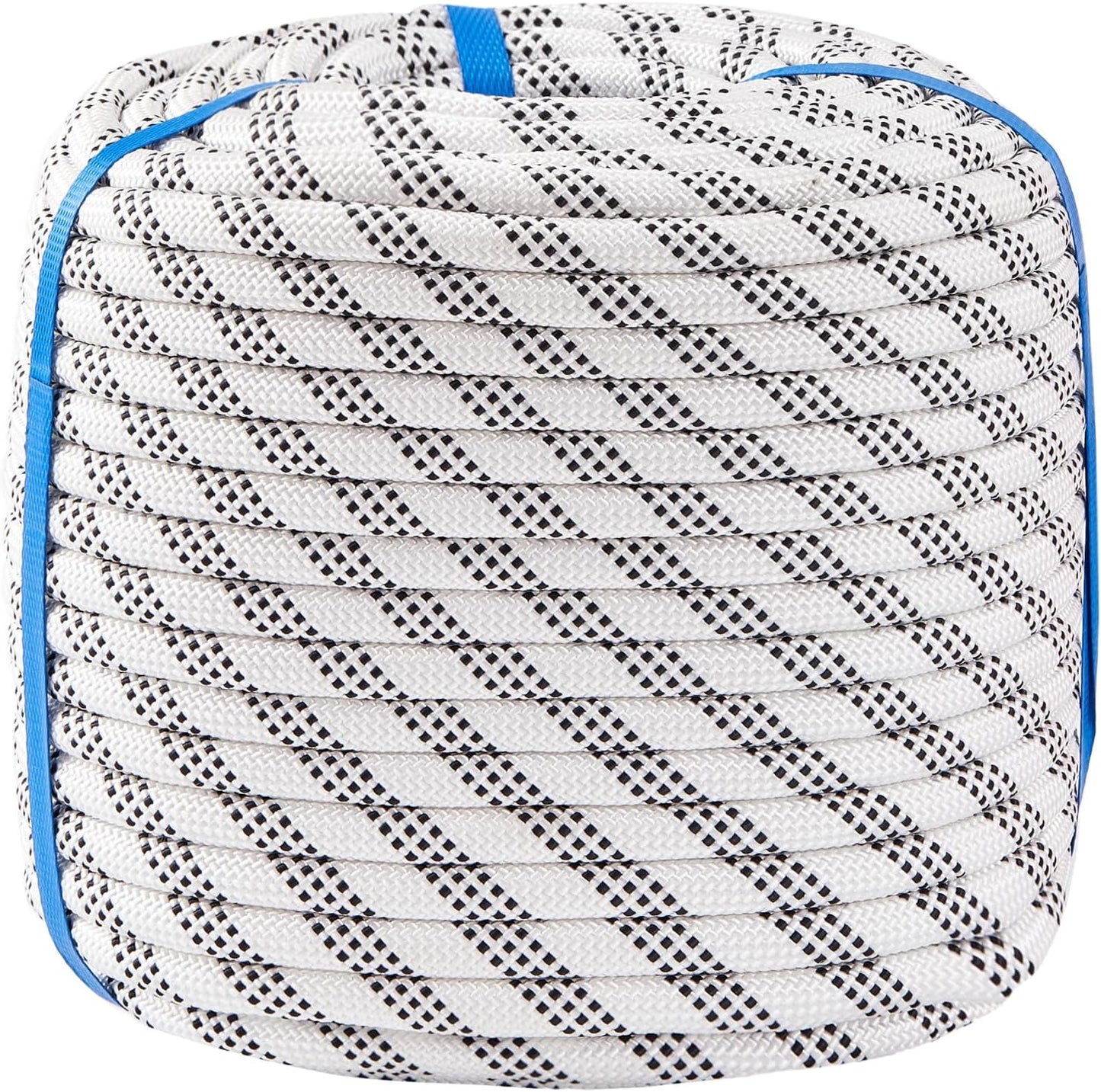 1/2 Inch 200ft Double Braided Polyester Arborist Rope, Heavy Duty Nylon Rope for Anchor, Tree Work, Cargo, Pulling, Sailing(White)