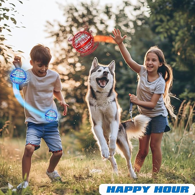 2025 Flying Orb Ball - AI Cool Novelty Gift Galaxy Boomerang Hand Drone Magic Floating Orbit Hover Mini Outdoor Fidget Toy for Boys Girls Teens Kids Blue