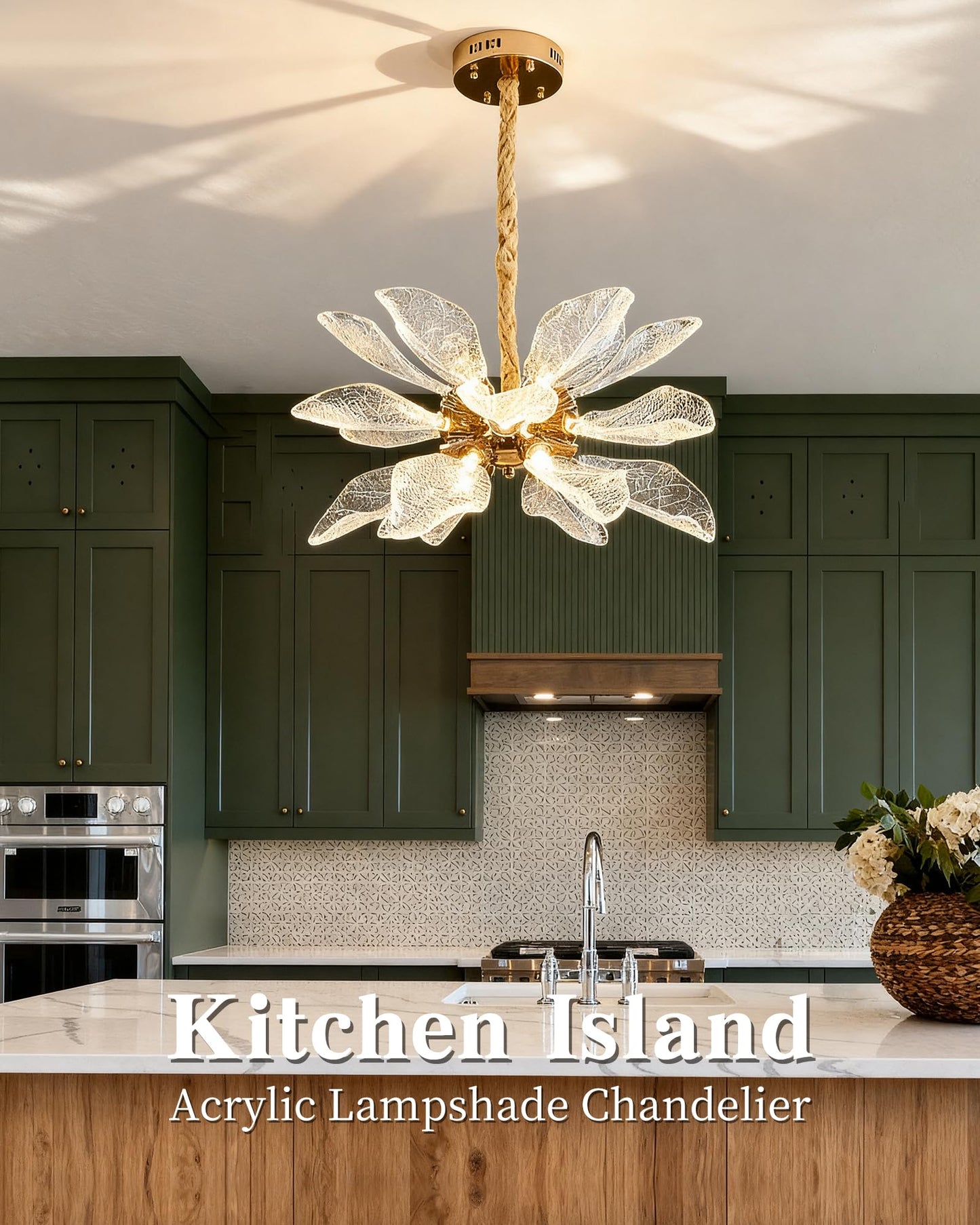 Witkey Modern Tree Branch Leaf Chandelier  18-Light 25.59 stylish Gold Pendant Lighting  Led 40W 3000K Warm White Chandeliers  Adjustable Height For Living Room  Dining Room  Bedroom  Kitchen Island
