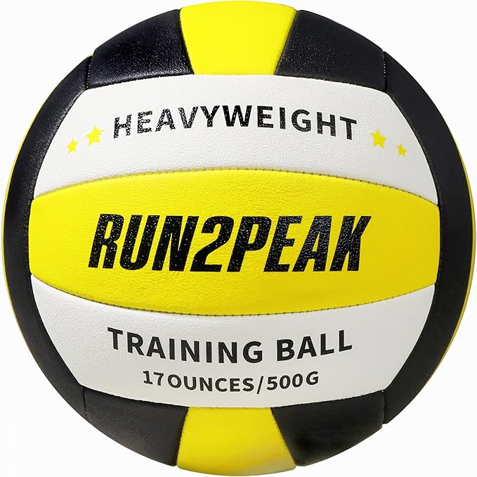 RUN2PEAK Heavy Weight Volleyball Ball Official Size 5 Setter Training Volleyballs PU Practice Volley Balls for Indoor Rebo...