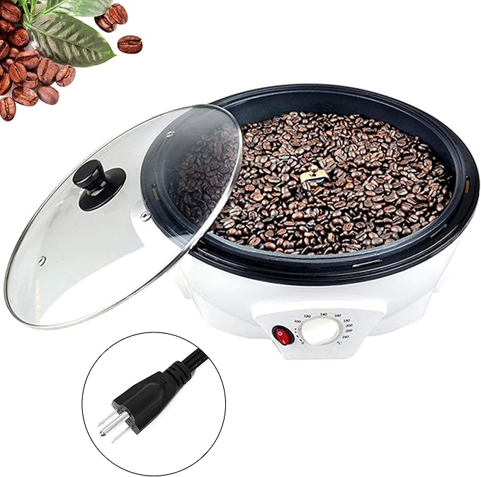 LUEUR Electric Coffee Roasters For Home Use,Coffee Bean Roaster Machine Coffee Bean Roaster For Stovetop, Countertop, Commercial Coffee Bean Roasting Machine 110V