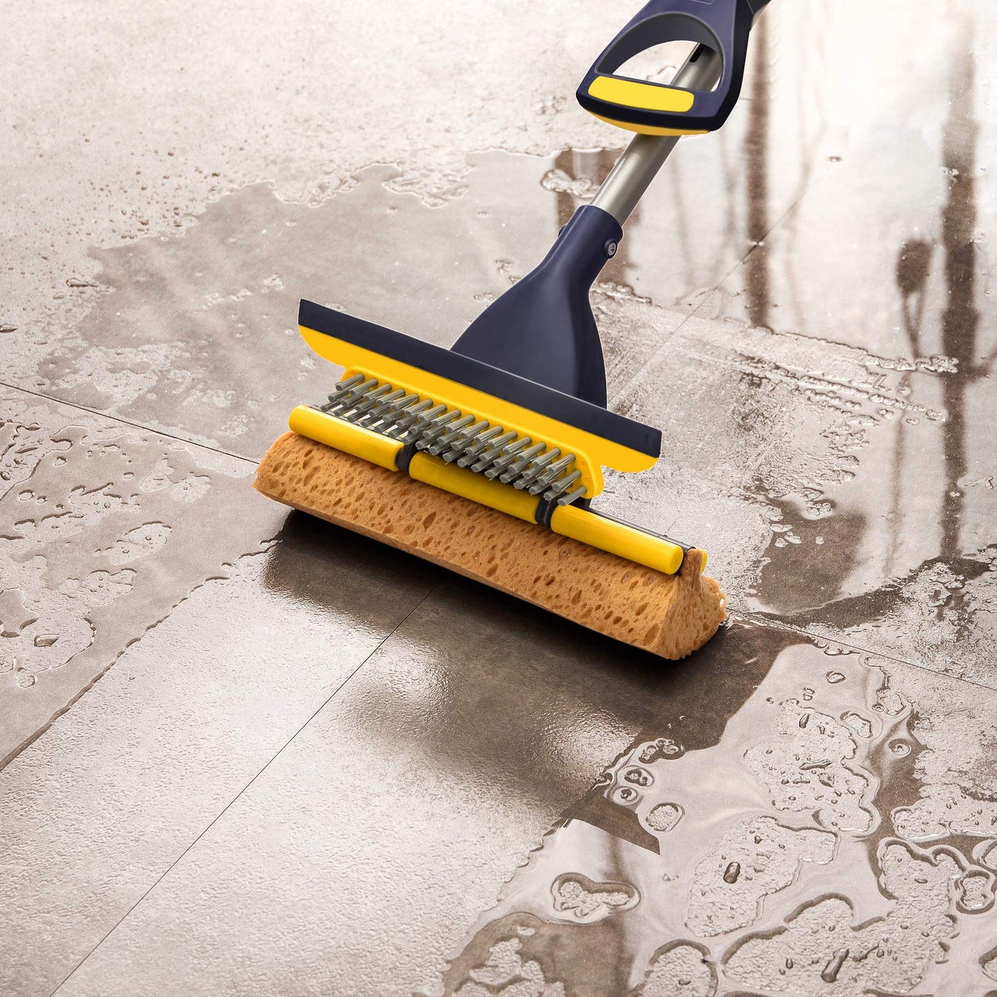 Yocada Sponge Mop Replacement Refill Head Home Commercial Use Tile Floor Bathroom Garage Cleaning Easily Dry Wringing 2 PCS