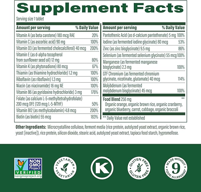 MegaFood Women's 55+ One Daily Multivitamin for Women - with Vitamin A, C, D3 & E for Optimal Aging Support - Plus Real Food - Bone & Immune Support Supplement - Vegetarian - 120 Tabs