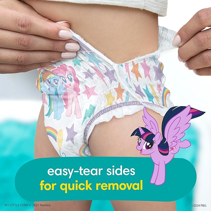 Pampers Training Pants - Easy Ups Girls & Boys - Size 2T-3T, 25 Count, My Little Pony Potty Underwear (Packaging May Vary)