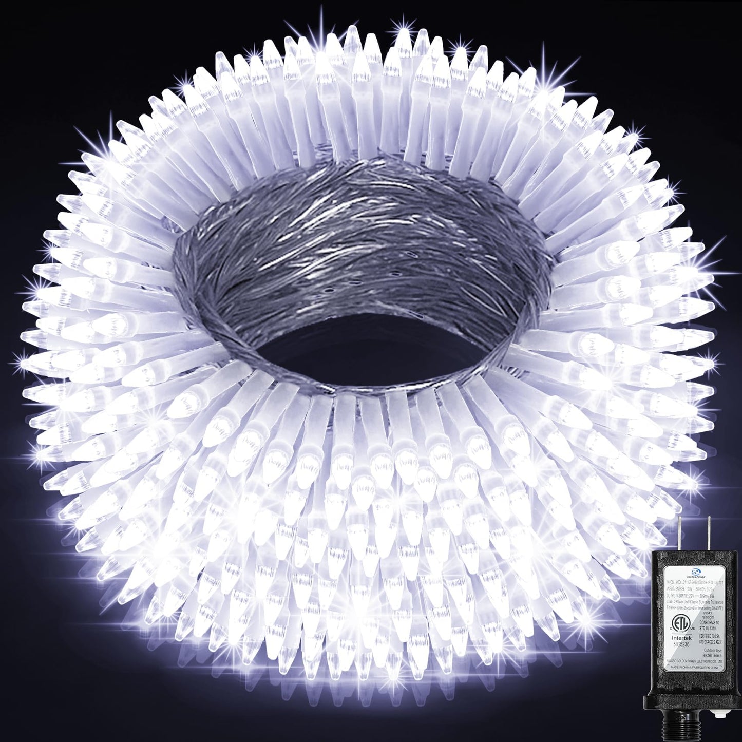 1500Led Christmas Lights Outdoor Use  470Ft 12 Modes Cool White Led String Lights With Timer Dimmable  Waterproof Christmas Lights For Tree Wedding Xmas Patio Fence Balcony Garden Decor Cool White