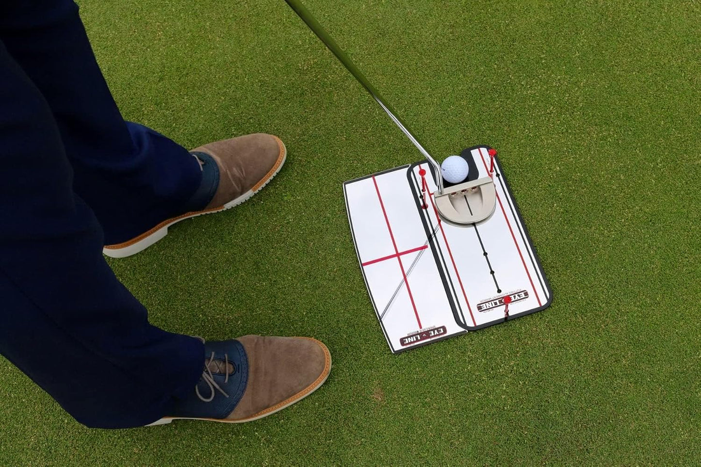 EyeLine Golf Small Putting Alignment Shoulder Mirror - Portable Aids to Improve Your Putting Setup, Eye Placement, Putter Face Angle, Starting Line & Much More