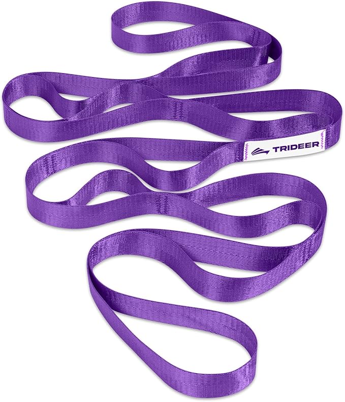 Trideer Stretching Strap for Physical Therapy & Home Rehab, Non-Elastic Yoga Stretch Strap with Loops for Mobility, Yoga &...