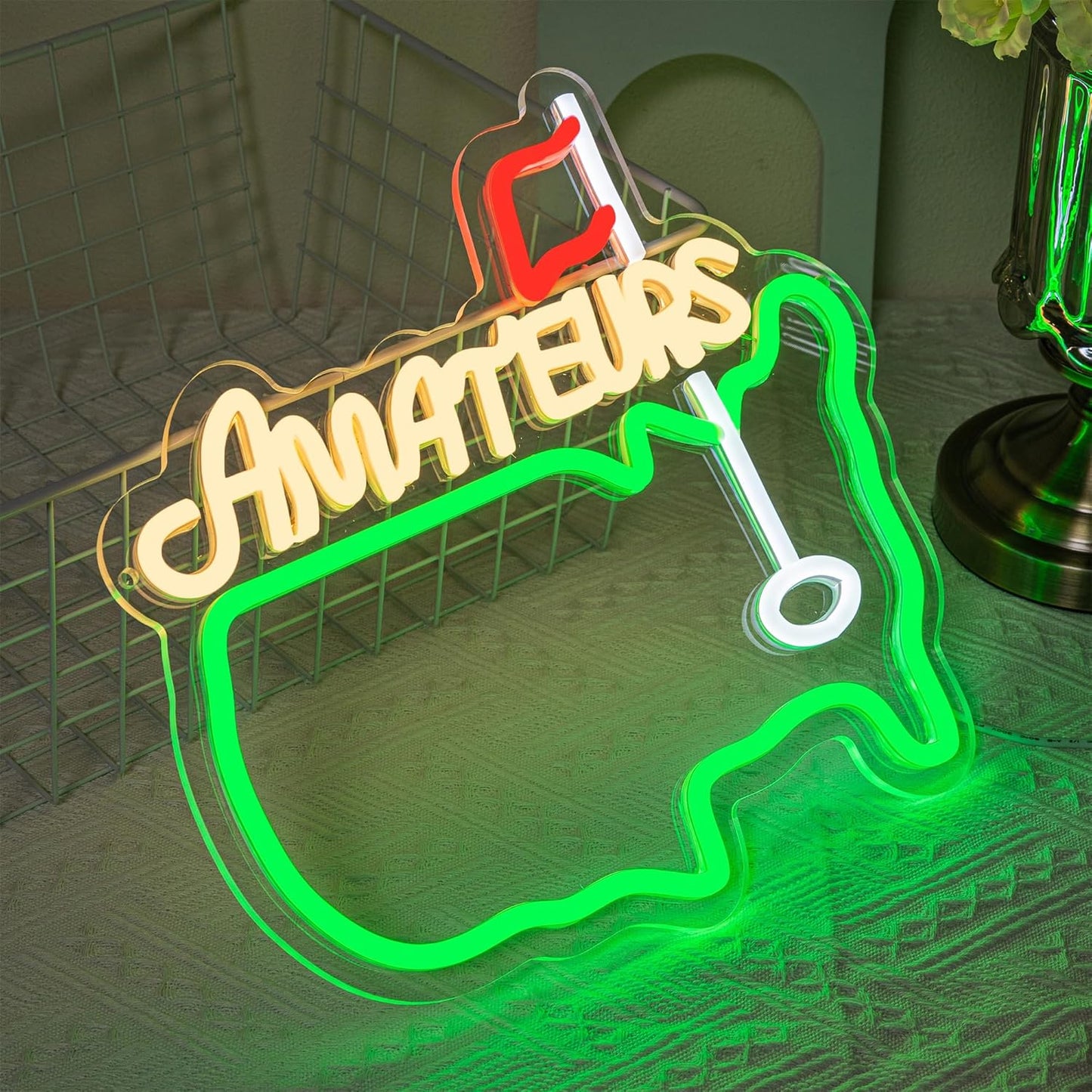 Amateurs Neon Sign Golf Neon Light for Wall Decor Green Dimmable Neon Signs Sport Wall Decorarion USB Powered Led Neon Light for Bedroom Golf Club Bar Game Room