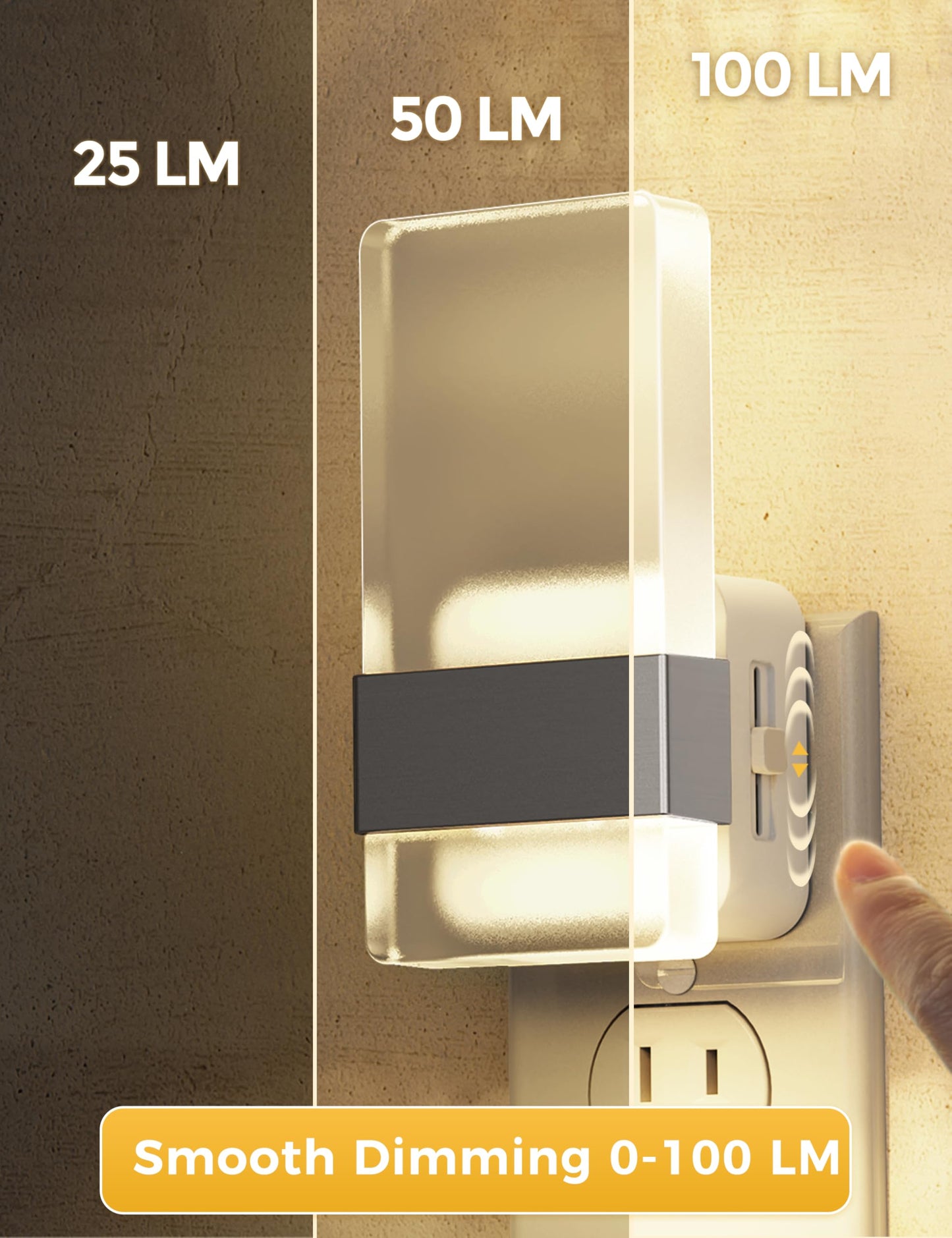 L Lohas Led Night Light  Night Lights Plug Into Wall [2 Pack]  Dusk-To-Dawn Sensor Decorative Night Light  0-100Lm Dimmable Nightlights  Wall Sconce-Style Acrylic Nitelight For Bathroom  Hallway Gift