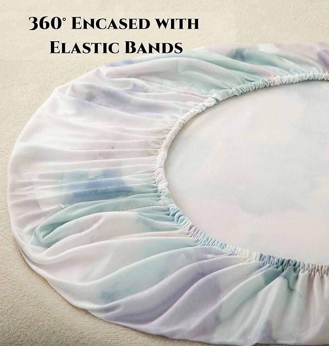 SDY Ink Soft Bassinet Sheets,Microfiber Jersey Bassinet Fitted Sheets for Boys Girls Set 2 Pack,for Rectangle, Round, Oval, Hourglass Mattress