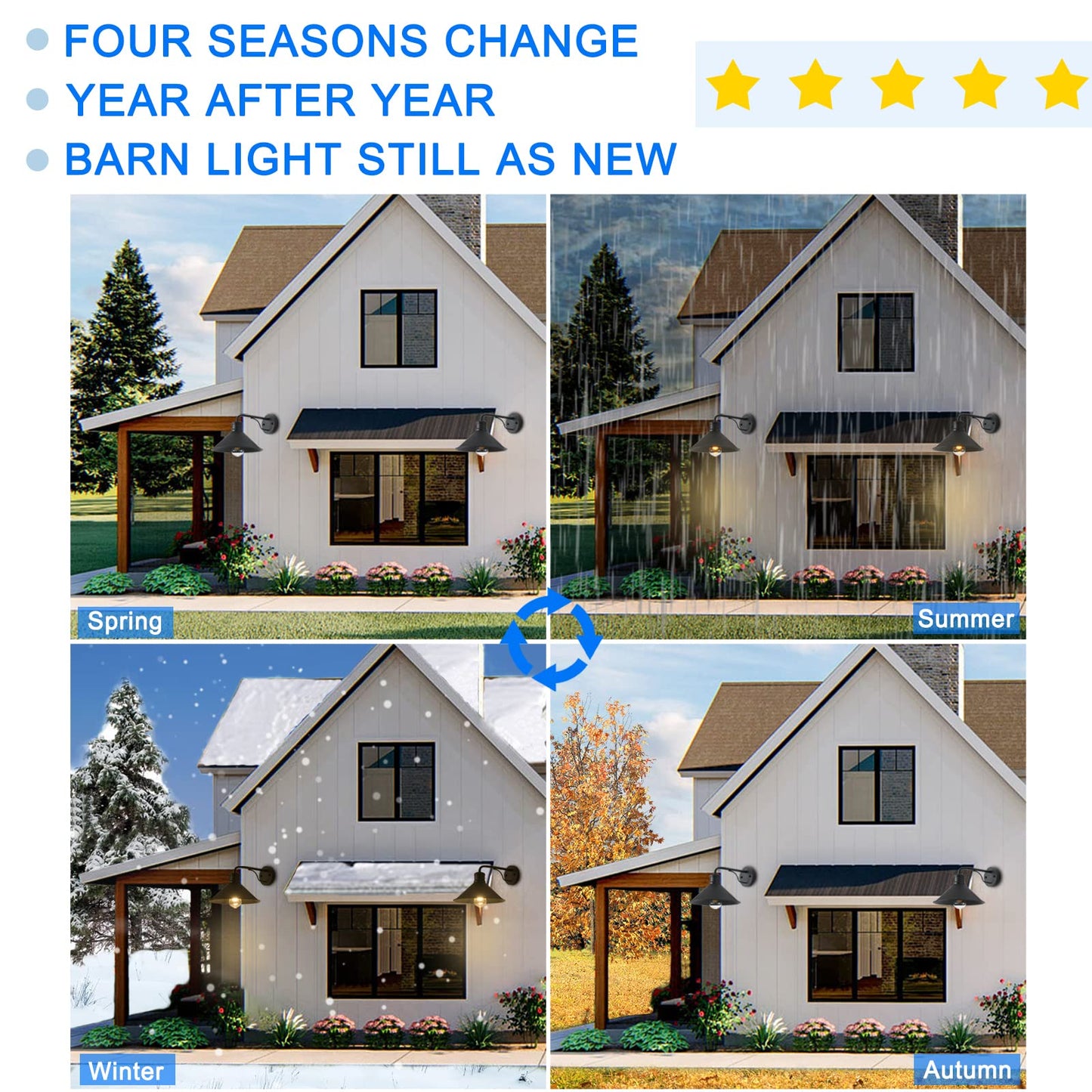 VICTOGATE Outdoor Wall Lights, Modern Farmhouse, Metal, 12in, 2-Pack, Black, Model 1102J