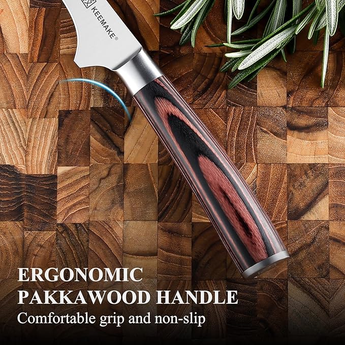 KEEMAKE Boning Knife 6 Inch, Super Sharp Fish Fillet Knife, High Carbon Stainless Steel Deboning Knives, Professional Boning Knives for Meat Cutting Poultry, Pakkawood Handle with Gift Box