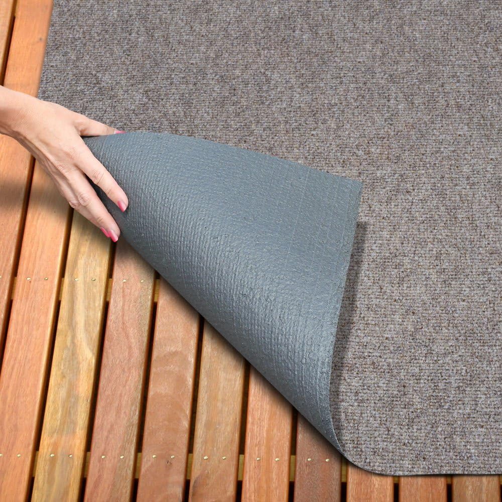 House, Home and More Indoor Outdoor Carpet with Rubber Marine Backing - Brown - 6 Feet x 45 Feet - Durable, UV-Resistant - Adds Color and Comfort to Your Deck, Patio or Other Outdoor Rug Space.