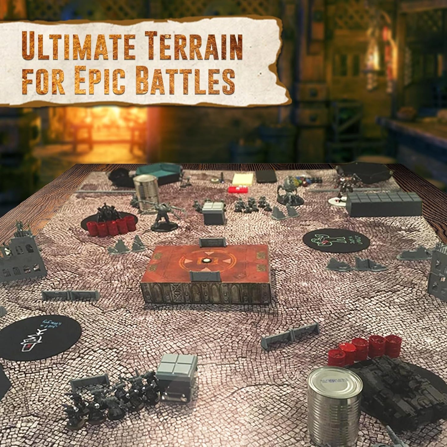 Battle Game Mat for DND - [48" x 72"] Wargaming Tabletop Map - Gaming Board for Warhammer 40k, Dungeons and Dragons, Wargame RPG - Vinyl Gaming Space Terrain
