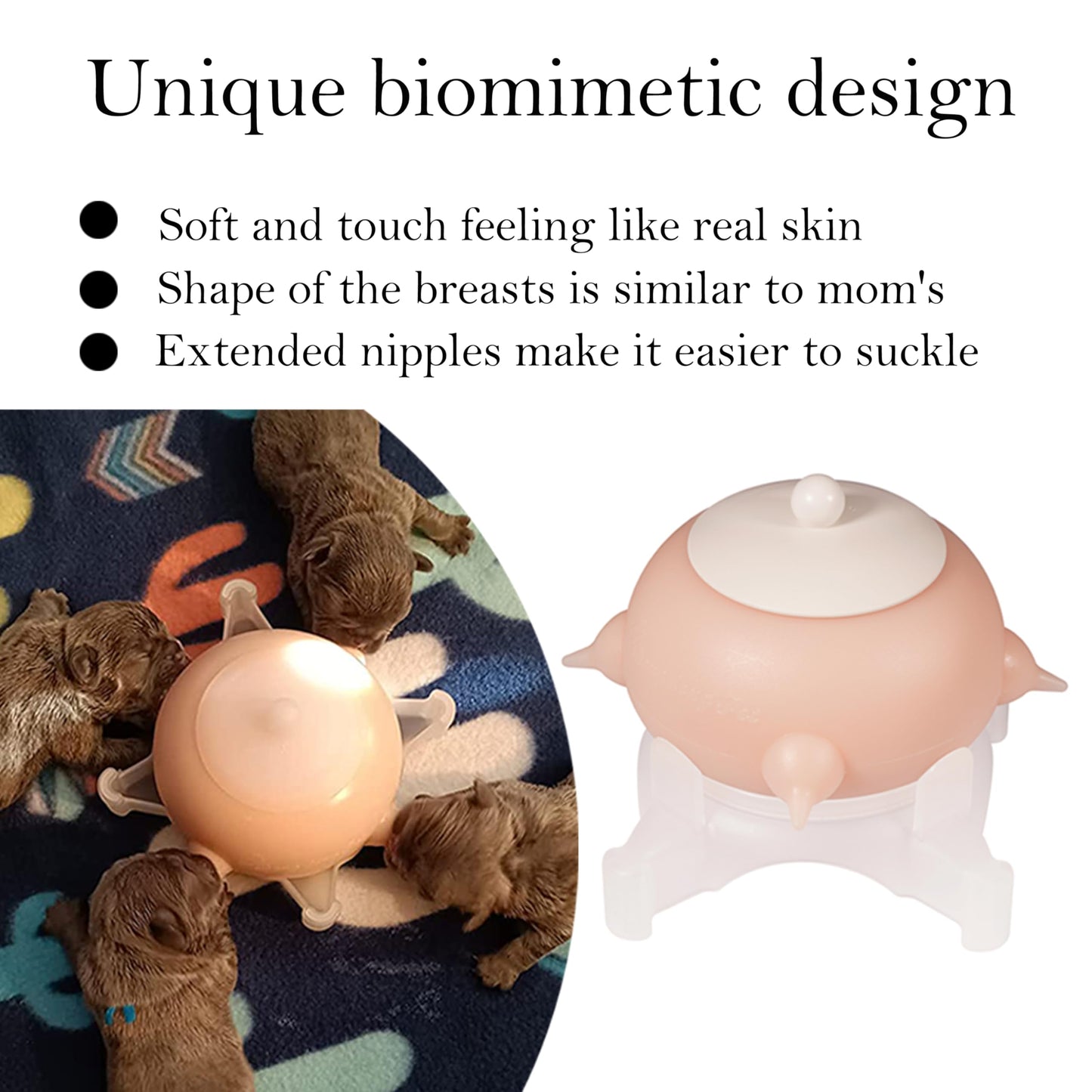 Bubble milk bowl Doggiema Puppy Feeder Puppy Milk Feeder Puppy Nursing Station Puppy feeders for Multiple Puppies Puppy Milk replacer Dongdong pet S Size 150ml (Kitten/Mini Puppy)