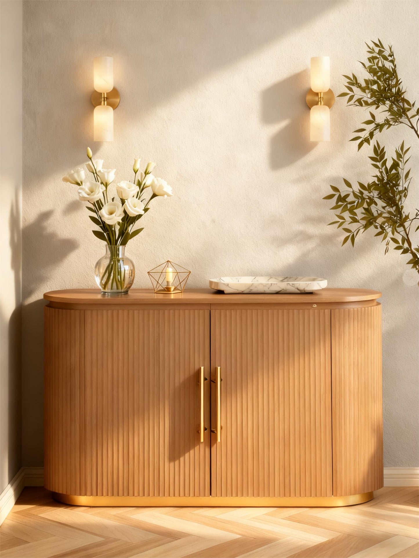 Alabaster Wall Sconce 14In Modern Spanish Natural Marble Bathroom Vanity Sconces  Antique Brass Sconces Wall Lighting  Gold Wall Light Fixtures Decor  For Bedroom Living Room Staircases Hallway