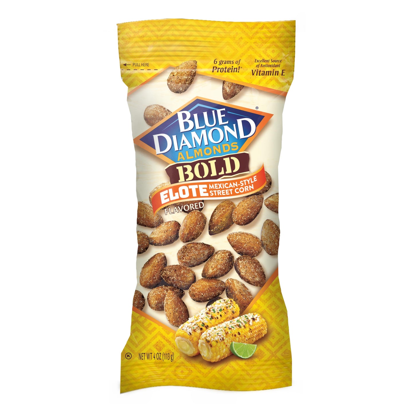 Blue Diamond Almonds BOLD Elote Flavored Snack Nuts, 4oz Shareable Size, Pack of 8