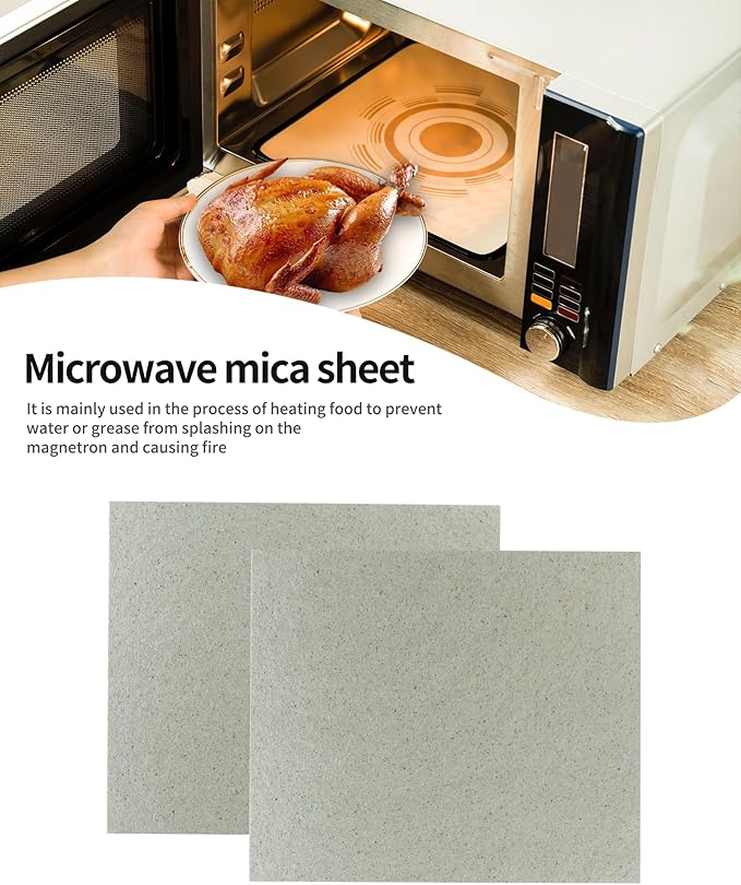 2 PCS Waveguide Cover, Universal Mica Sheet for All Microwave Oven, Cut to Size, 150X120mm