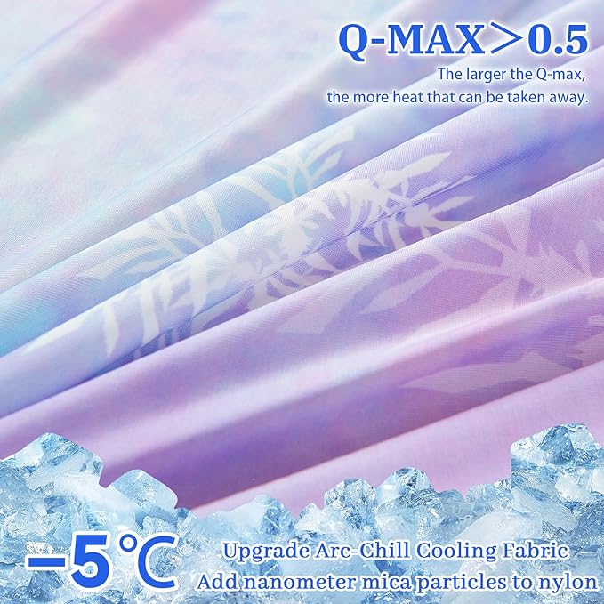 Cooling Pillow Cases for Hot Sleepers - Double Side Arc-Chill Q-Max>0.5 Cooling Fiber Cool Pillow Cases 2 Pack - Breathable Soft Cold Pillow Cases with Hidden Zipper (20" x 36")