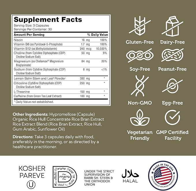 Zahler TeenFocus, Advanced Formula for Improved Focus & Concentration, Certified Kosher, 90 Capsules
