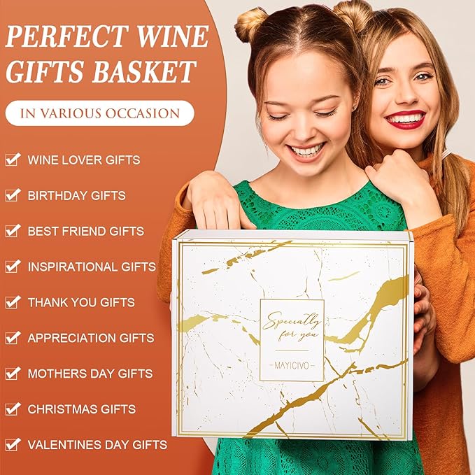 Birthday Gifts for Women Men - Inspirational Gifts For Women, Best Friend, Graduation, Wine Lovers, Mothers Day Gifts For Mom - Insulated Wine Tote Bag Wine Carrier with Tumblers and Wine Accessories
