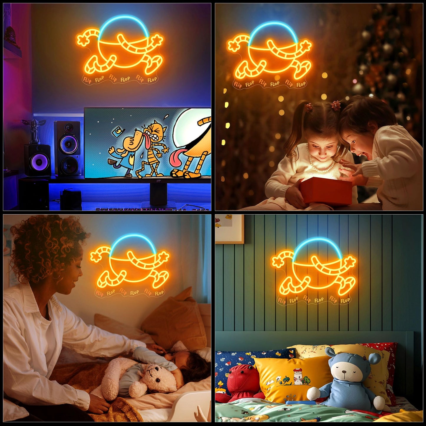 Officially Licensed Dog ManS 80-Hd Neon Signs For Wall Decor Based On Dogman Series Led Light Up Sign For Bedroom Kids Room Game Room Party Perfect Birthday/Christmas Gift For Dog Man Lovers & Fans