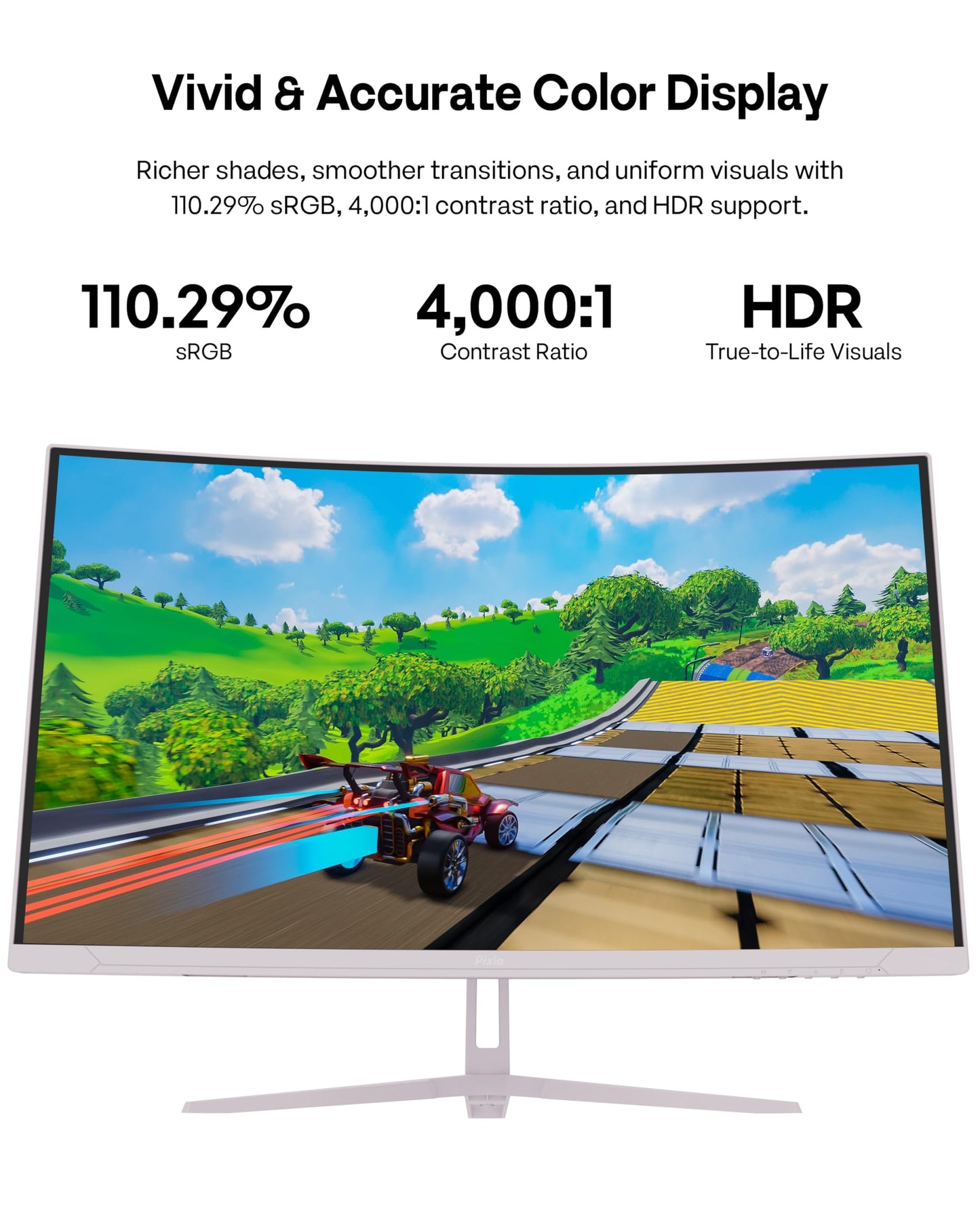 Pixio PXC279 Wave Pink 27 inch 300Hz Refresh Rate FHD 1080p Resolution 1650R Curved Fast VA Panel 1ms GTG Response Time Adaptive Sync HDR Curved Gaming Monitor