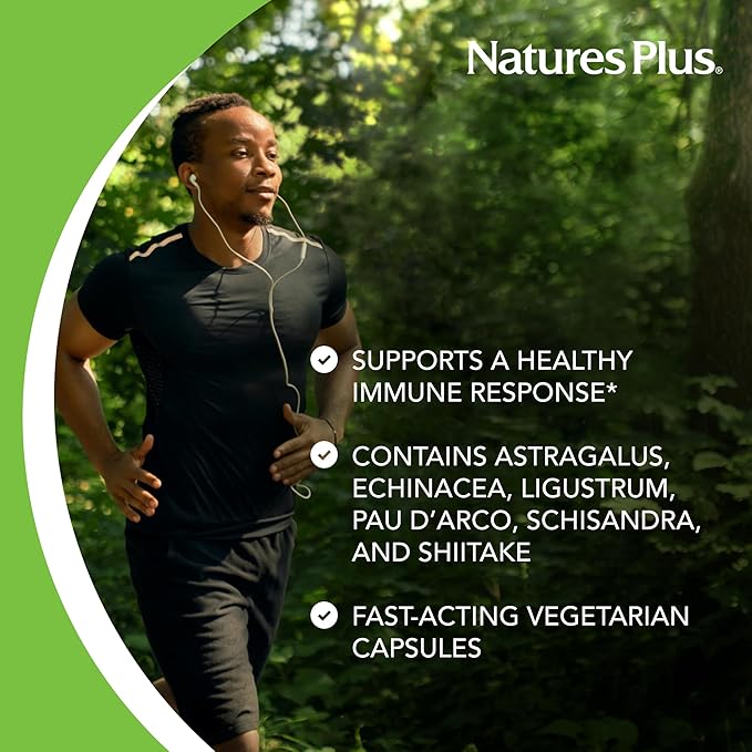 NaturesPlus Immune Action - 120 Capsules - Vegan, Gluten Free - 120 Servings