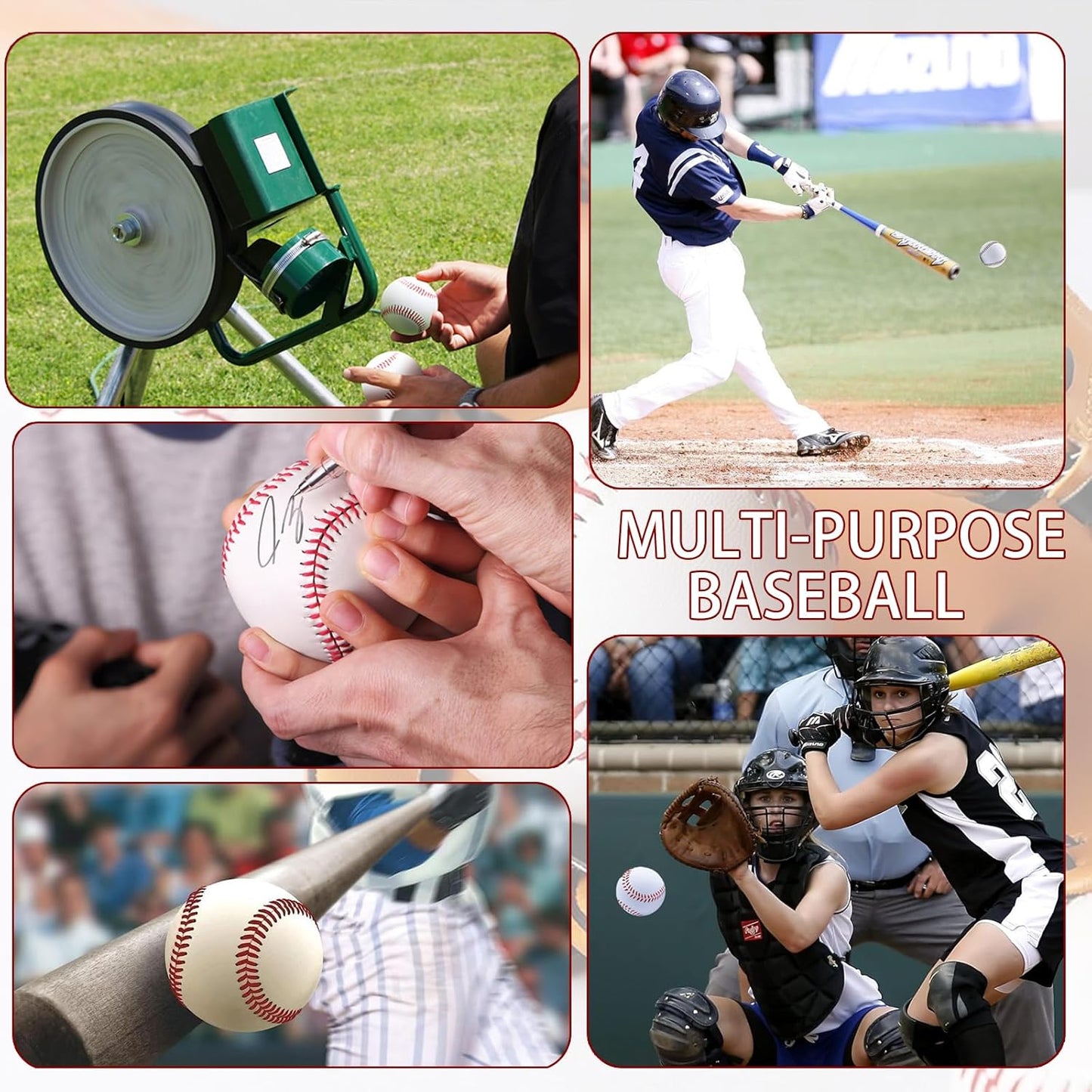 Magicorange Baseball,Foam Baseballs Training Baseballs Unmarked Practice Baseball for Hitting, Soft Toss, Batting, Fielding, Pitching
