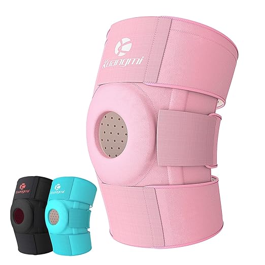 Kuangmi Knee Brace with Side Stabilizers & Patella Gel Pad,Adjustable Compression Knee Support with Arthritis Relief,Injur...