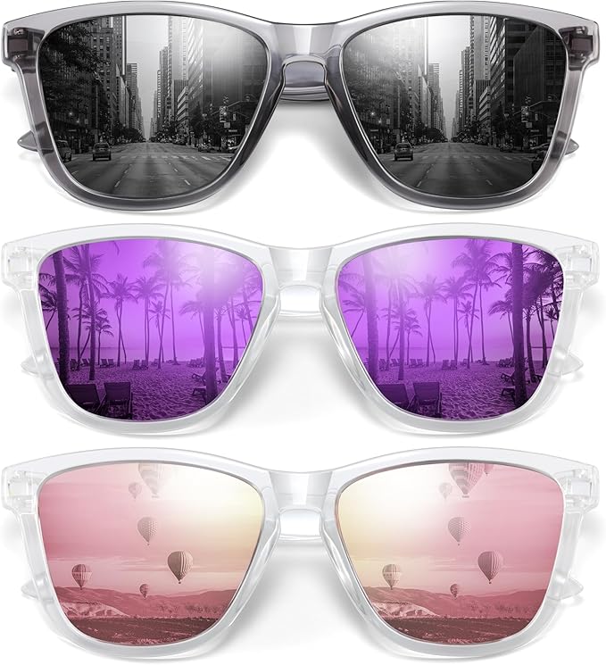 ELITERA Sunglasses Womens Polarized Sunglasses for Mens Womens Retro Mirror Lens for Driving Fishing UV400 Protection