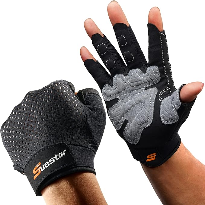 SueStar Workout Gloves for Men Women, Weight Lifting With Full Palm Protection, Excellent Grip, Ultra Breathable for Weigh...