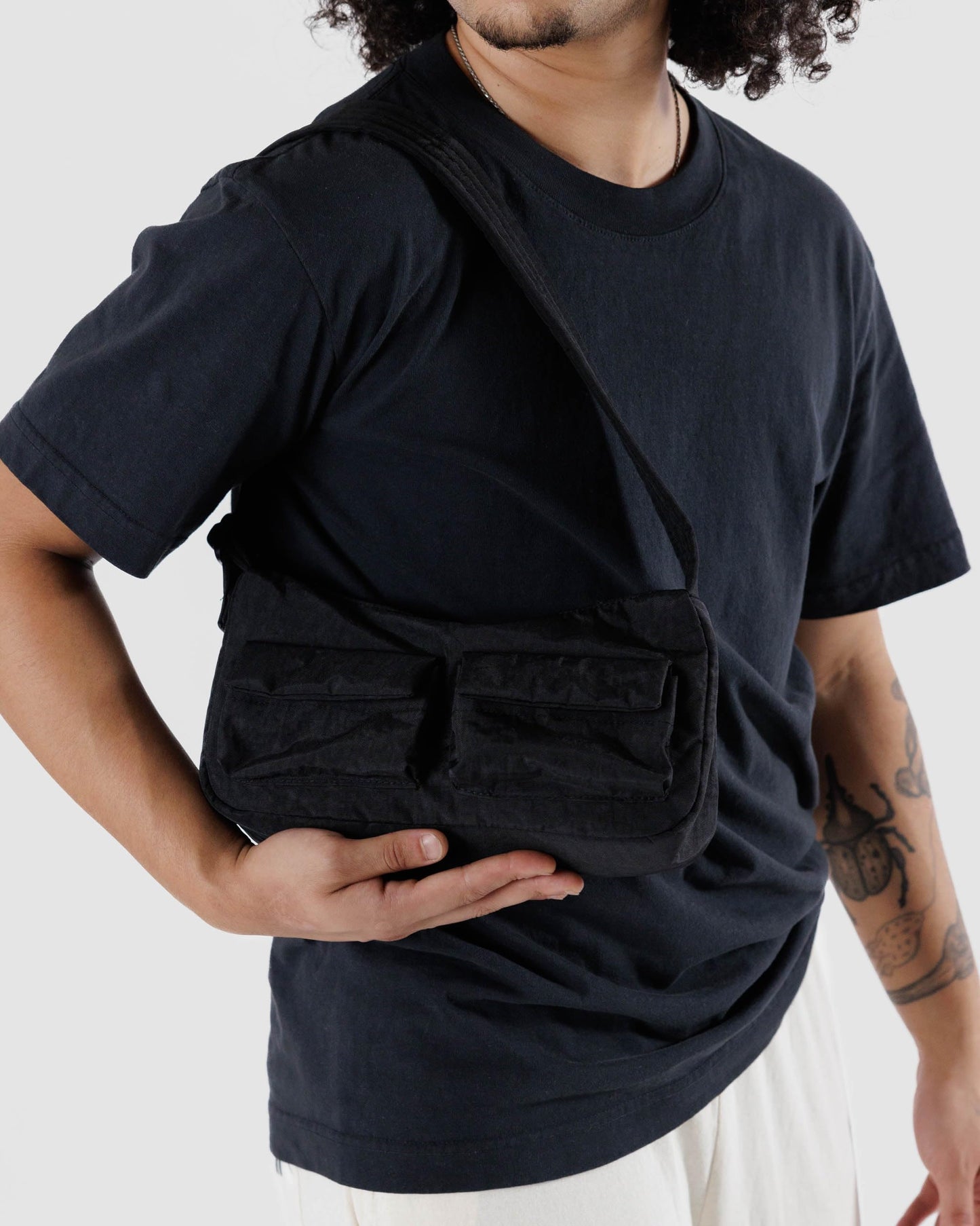 BAGGU Cargo Shoulder Bag - Black