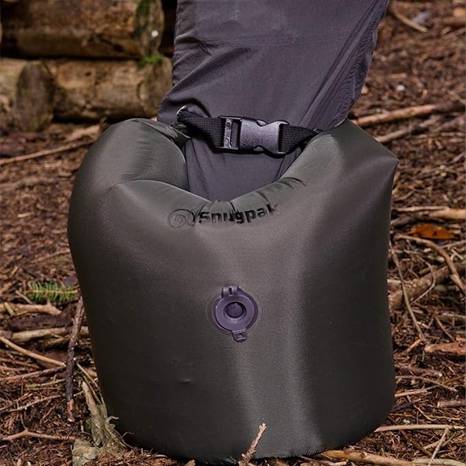 Snugpak Dri-Sak with Air Valve, Waterproof Storage Bag with Roll and Clip Seal, 20 Liter, Olive