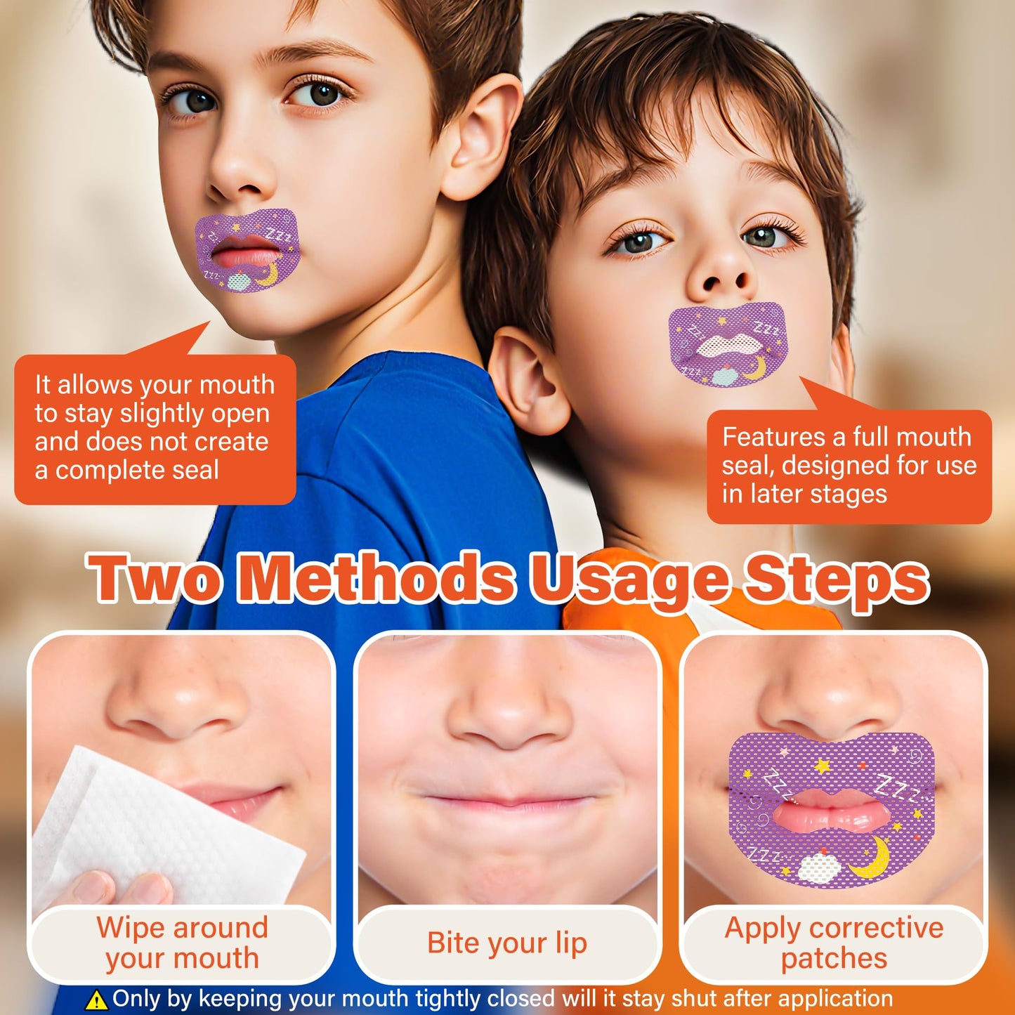 30pcs Mouth Breathing Correction Patch, Children's Closed Mouth Patch, Adult Anti-snoring, Closed Mouth Patch, Improve Mouth Breathing Facial Problems (Small（3-7years）)